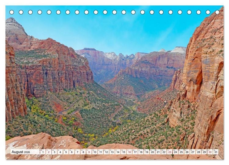 Produktbild: Naturwunder im Westen der USA (Tischkalender 2026 DIN A5 quer), CALVENDO Monatskalender