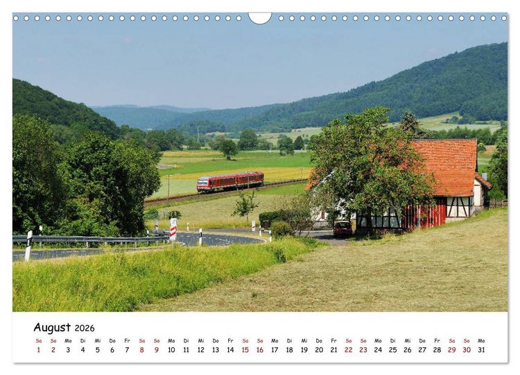 Produktbild: Hessische Nebenbahnen - Unterwegs in Nordhessen (Wandkalender 2026 DIN A3 quer), CALVENDO Monatskalender