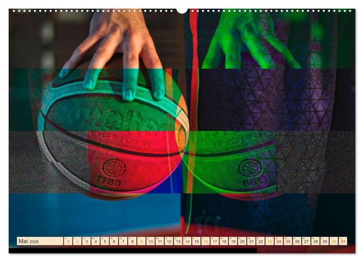 Produktbild: Basketball Liebe (hochwertiger Premium Wandkalender 2026 DIN A2 quer), Kunstdruck in Hochglanz