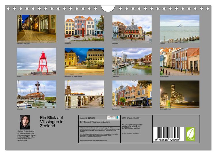 Produktbild: Ein Blick auf Vlissingen in Zeeland (Wandkalender 2026 DIN A4 quer), CALVENDO Monatskalender