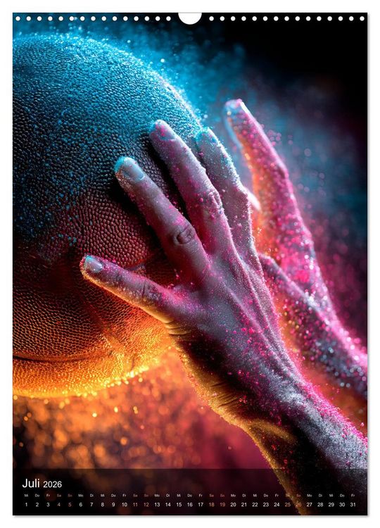 Produktbild: Basketball - Die visuelle Kraft des Sports (Wandkalender 2026 DIN A3 hoch), CALVENDO Monatskalender
