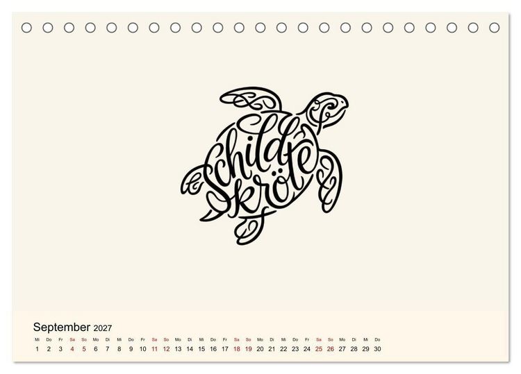 Produktbild: Buchstabentiere (Tischkalender 2027 DIN A5 quer), CALVENDO Monatskalender