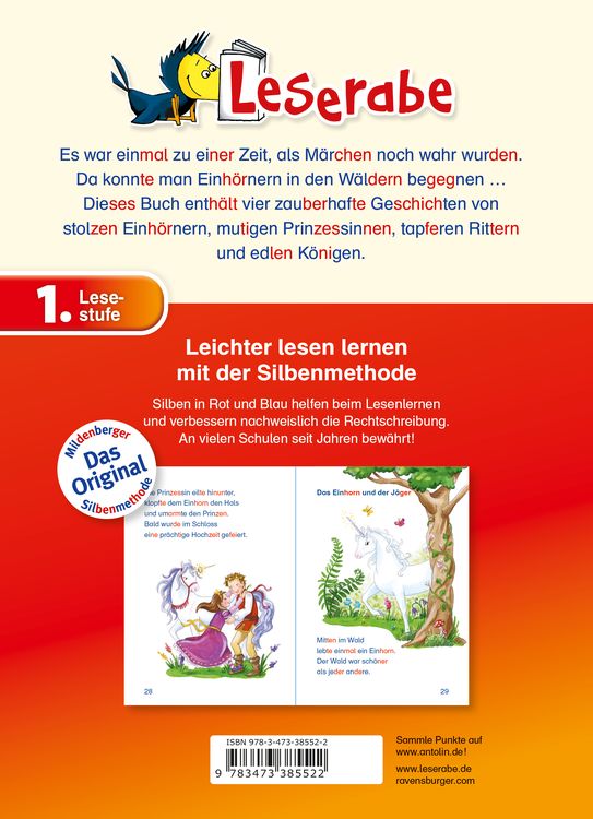 Produktbild: Leserabe mit Mildenberger Silbenmethode - Einhorngeschichten