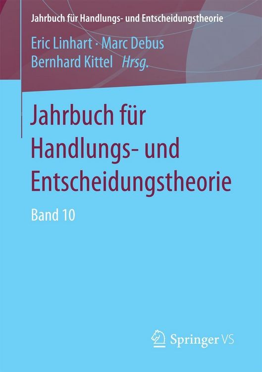 Produktbild: Jahrbuch f&uuml;r Handlungs- und Entscheidungstheorie