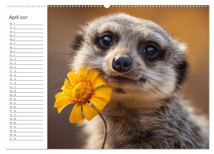 Produktbild: Die Welt der Erdm&auml;nnchen (hochwertiger Premium Wandkalender 2027 DIN A2 quer), Kunstdruck in Hochglanz