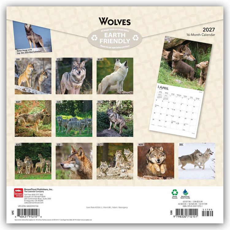 Produktbild: Wolves &ndash; W&ouml;lfe 2027 &ndash; 16-Monatskalender
