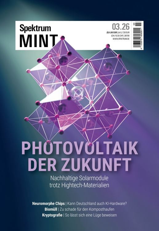 Produktbild: Spektrum MINT 3/2026 - Photovoltaik der Zukunft