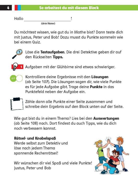 Produktbild: Die drei ??? Kids: Mein Matheblock 2. Klasse