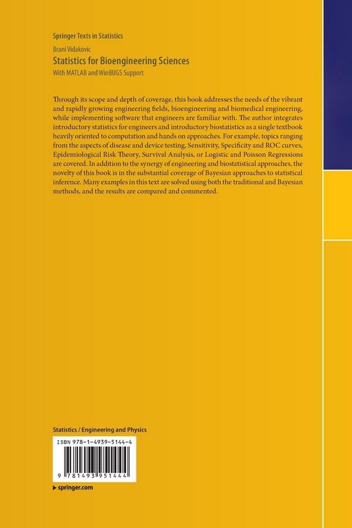 Produktbild: Statistics for Bioengineering Sciences