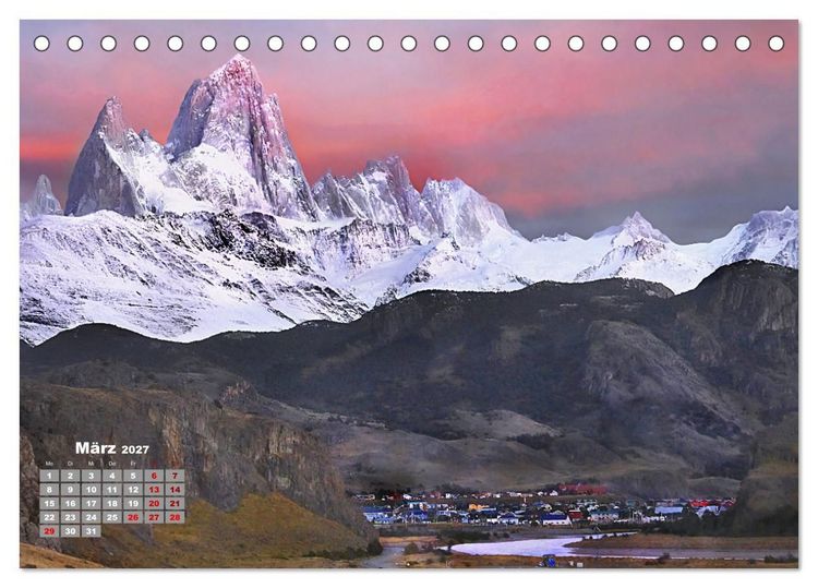 Produktbild: Patagonien NationalParks (Tischkalender 2027 DIN A5 quer), CALVENDO Monatskalender