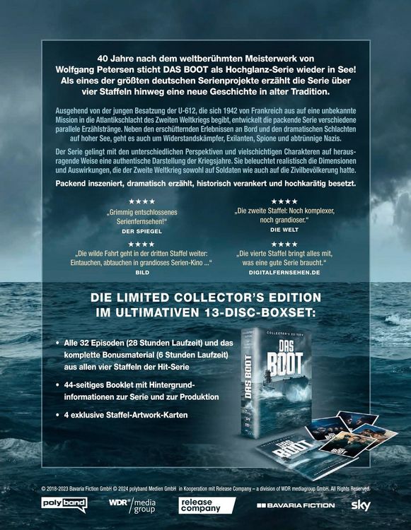 Produktbild: Das Boot - Collector's Edition: Die kompletten Staffeln 1-4 LTD. [13 BRs]