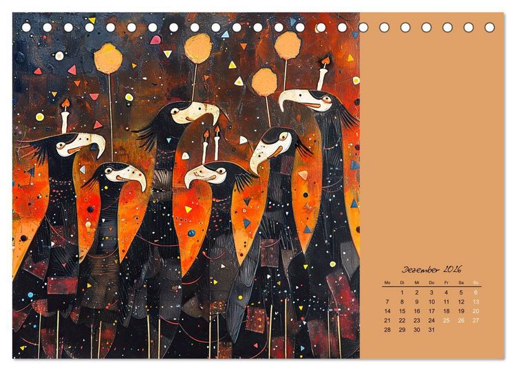 Produktbild: Wenn Tiere feiern (Tischkalender 2026 DIN A5 quer), CALVENDO Monatskalender