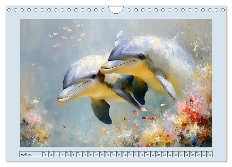 Produktbild: Delfine. Botschafter und T&auml;nzer der Meere (Wandkalender 2027 DIN A4 quer), CALVENDO Monatskalender