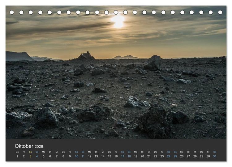 Produktbild: Island (Tischkalender 2026 DIN A5 quer), CALVENDO Monatskalender