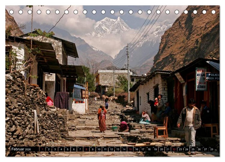 Produktbild: Nepal - Jomsom Trek (Tischkalender 2026 DIN A5 quer), CALVENDO Monatskalender