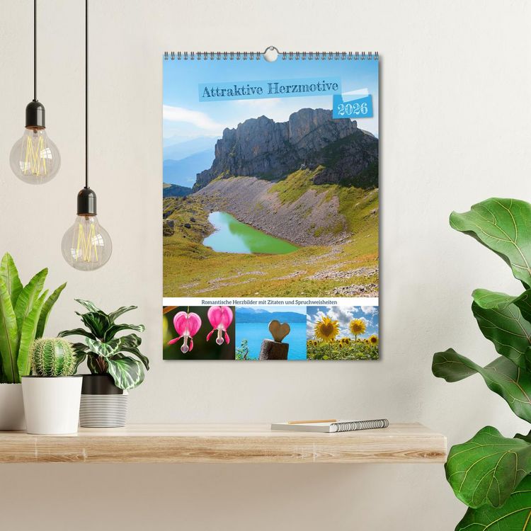 Produktbild: Attraktive Herzmotive 2026 (Wandkalender 2026 DIN A3 hoch), CALVENDO Monatskalender