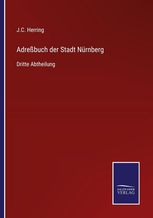 Produktbild: Adre&szlig;buch der Stadt N&uuml;rnberg
