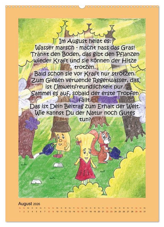 Produktbild: Tobi und das Jahr (hochwertiger Premium Wandkalender 2026 DIN A2 hoch), Kunstdruck in Hochglanz