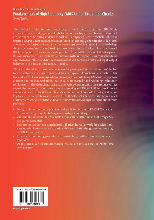 Produktbild: Fundamentals of High Frequency CMOS Analog Integrated Circuits