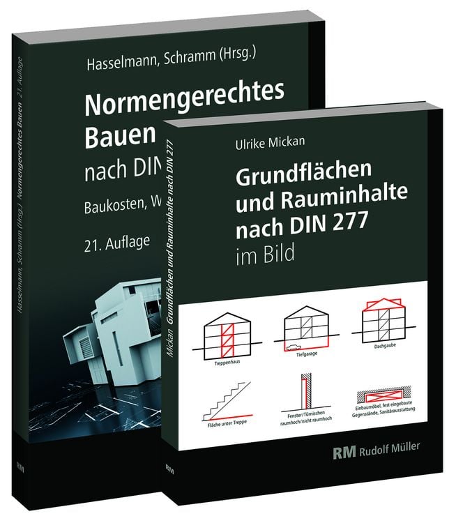 Produktbild: Buchpaket: Normengerechtes Bauen nach DIN 276/DIN 277 & Grundfl&auml;chen und Rauminhalte nach DIN 277 im Bild