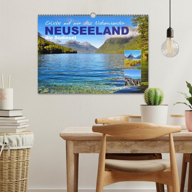 Produktbild: Erlebe mit mir das Naturwunder Neuseeland die S&uuml;dinsel (Wandkalender 2026 DIN A3 quer), CALVENDO Monatskalender