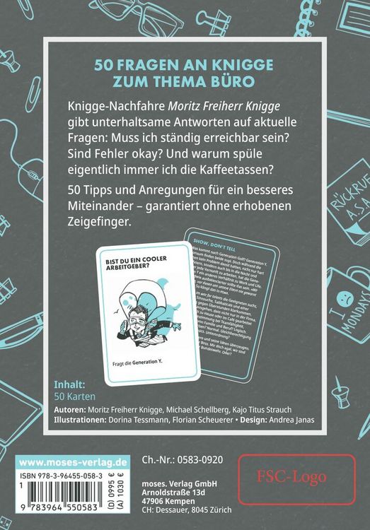 Produktbild: 50 Fragen an Knigge zum Thema B&uuml;ro