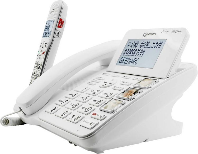 Produktbild: Geemarc AMPLIDECT 595 COMBI Schnurgebundenes Seniorentelefon Anrufbeantworter, Freisprechen, Optische Anrufsignalisierung, f&uuml;