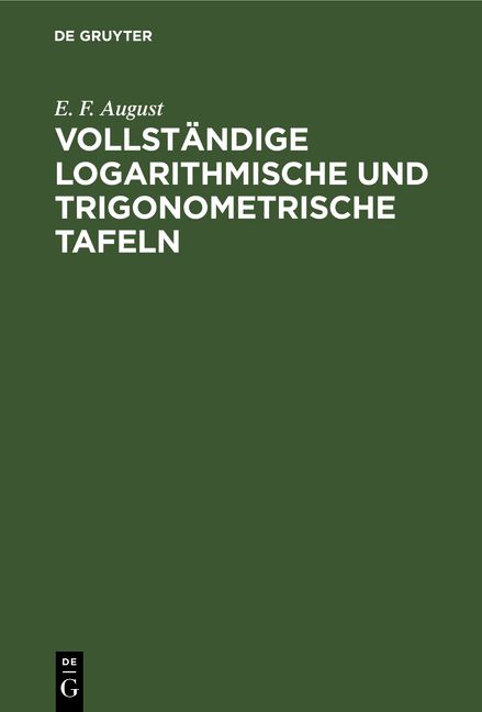 Produktbild: Vollst&auml;ndige logarithmische und trigonometrische Tafeln