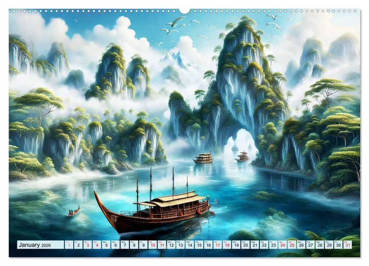 Produktbild: Archipelago's Exotic paradise trip (Wall Calendar 2026 DIN A2 landscape), CALVENDO 12 Month Wall Calendar