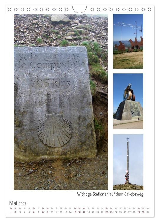 Produktbild: Buen Camino - Unterwegs auf dem Jakobsweg (Wandkalender 2027 DIN A4 hoch), CALVENDO Monatskalender