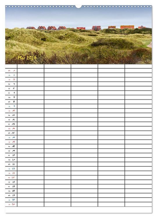 Produktbild: JUIST - DIE NORDSEEINSEL (hochwertiger Premium Wandkalender 2026 DIN A2 hoch), Kunstdruck in Hochglanz