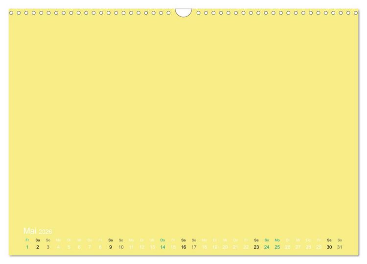 Produktbild: Bastelkalender - Gelb (Wandkalender 2026 DIN A3 quer), CALVENDO Monatskalender