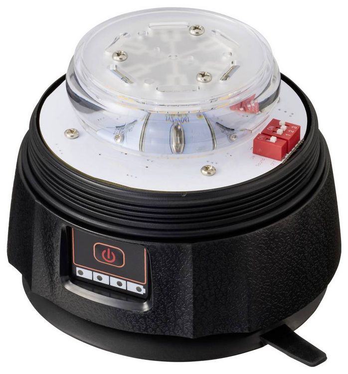 Produktbild: VOLTCRAFT Rundumleuchte VC-17200360 5 V/DC &uuml;ber DC-Eingang Magnetfu&szlig;, Saugnapf, USB-Stecker Orange