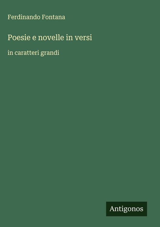 Produktbild: Poesie e novelle in versi