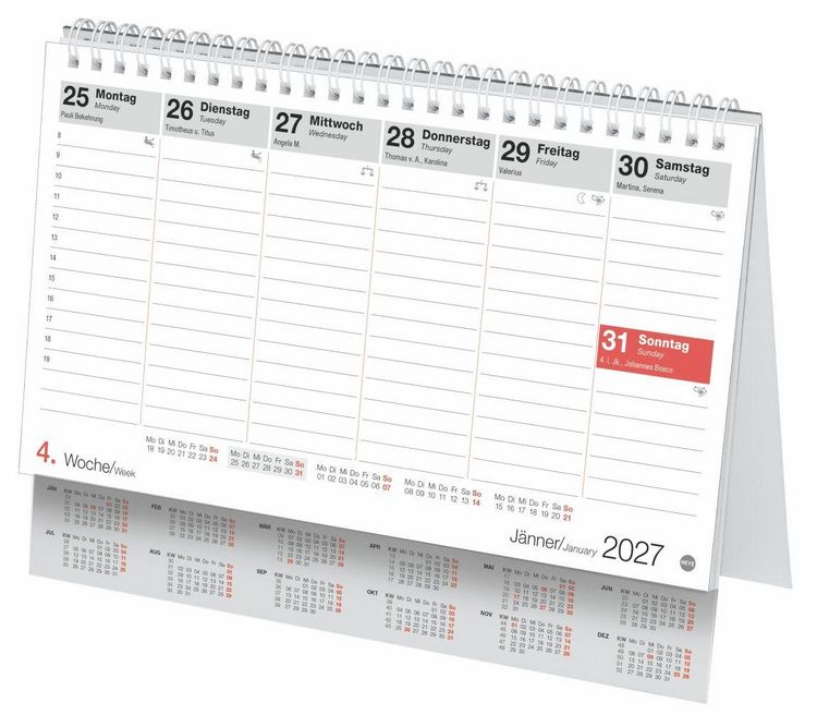 Produktbild: Schreibtischkalender &Ouml;sterreich klein 2027