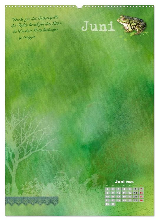 Produktbild: Jahr der Dankbarkeit &ndash; Scrapbooking-Kalender (Wandkalender 2026 DIN A2 hoch), CALVENDO Monatskalender