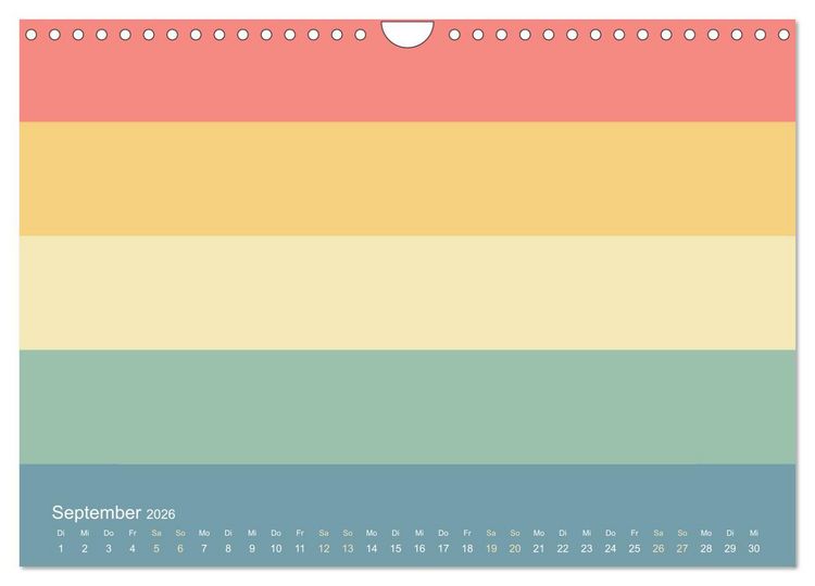 Produktbild: 70er Jahre Bastelkalender - DIY Kreativ-Kalender zum Selbstgestalten (Wandkalender 2026 DIN A4 quer), CALVENDO Monatskalender