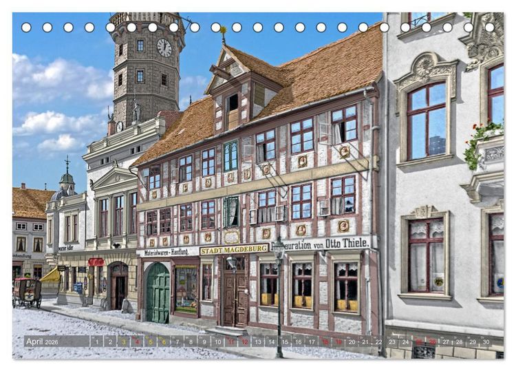 Produktbild: Salzwedel zur Kaiserzeit in Farbe - Fotos restauriert und koloriert (Tischkalender 2026 DIN A5 quer), CALVENDO Monatskalender