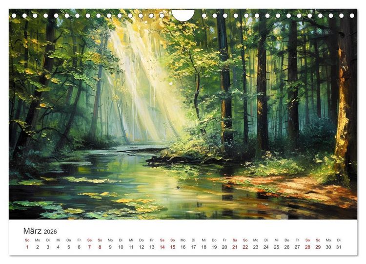 Produktbild: Farben und Licht - Landschaftsmalerei im Jahreskreis (Wandkalender 2026 DIN A4 quer), CALVENDO Monatskalender