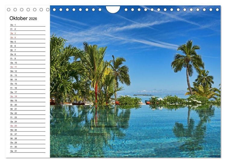 Produktbild: S&uuml;dsee-Inseln. Von Fidschi bis Bora Bora (Wandkalender 2026 DIN A4 quer), CALVENDO Monatskalender
