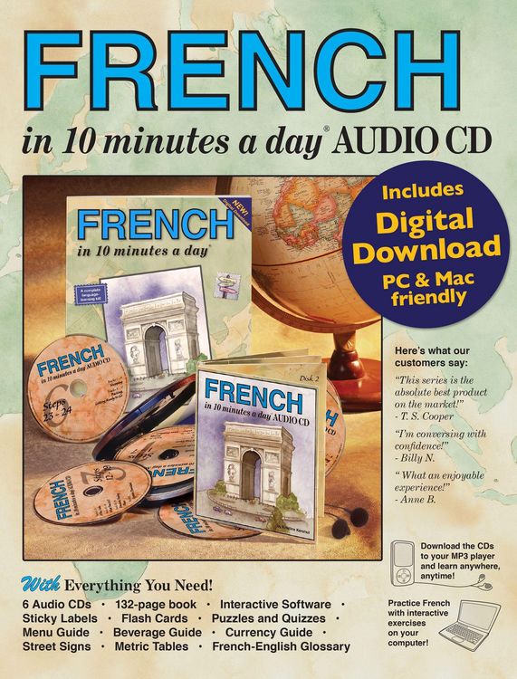 Produktbild: French in 10 Minutes a Day Book + Audio