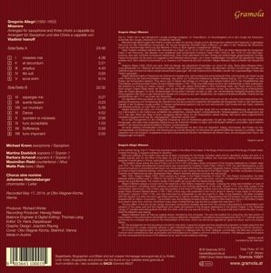 Produktbild: Miserere arr.f&uuml;r Saxophon und 3 Ch&ouml;re