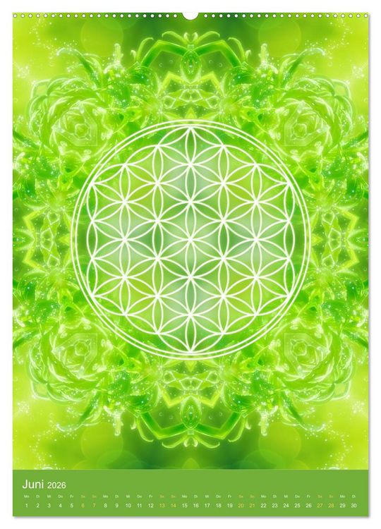 Produktbild: Blume des Lebens - Harmonie durch Symbolkraft (Wandkalender 2026 DIN A2 hoch), CALVENDO Monatskalender