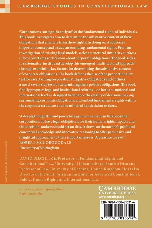 Produktbild: Fundamental Rights and the Legal Obligations of Business