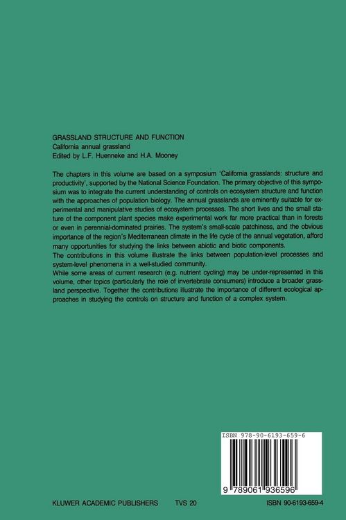 Produktbild: Grassland structure and function