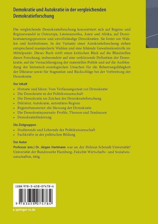 Produktbild: Demokratie und Autokratie in der vergleichenden Demokratieforschung