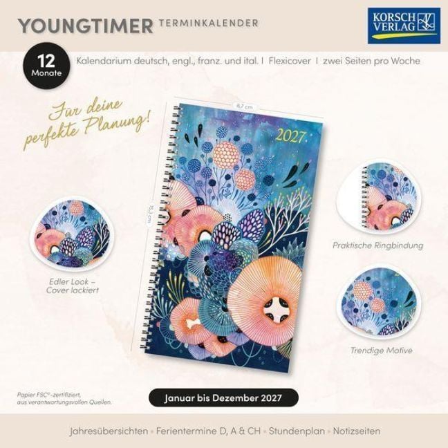 Produktbild: Taschenkalender Youngtimer Ocean Dreams 2027