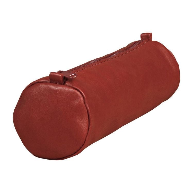 Produktbild: Schlamperm&auml;ppchen AgeBag aus echtem Schafsleder rund rot