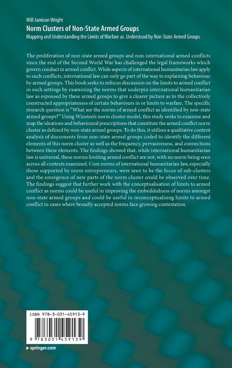 Produktbild: Norm Clusters of Non-State Armed Groups