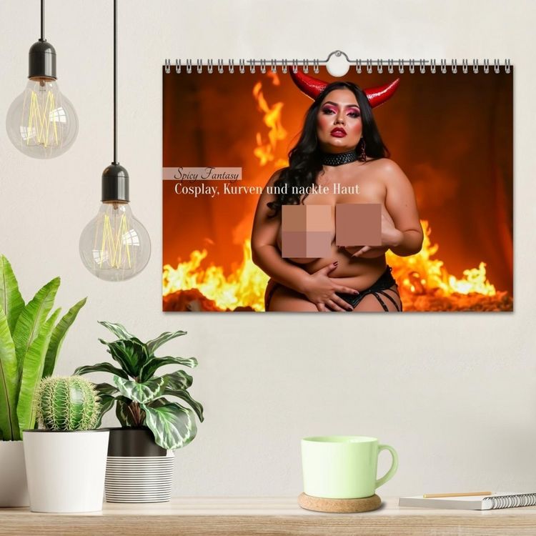 Produktbild: Spicy Fantasy - Cosplay, Kurven und nackte Haut (Wandkalender 2026 DIN A4 quer), CALVENDO Monatskalender